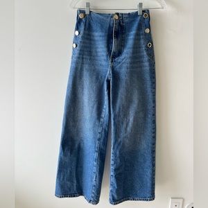 Zara wide leg high waisted jeans.